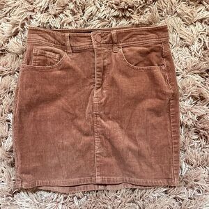 Pink Mini Corduroy Skirt